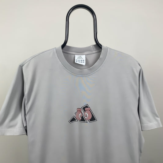 00s Adidas Boxing T-Shirt Grey Large