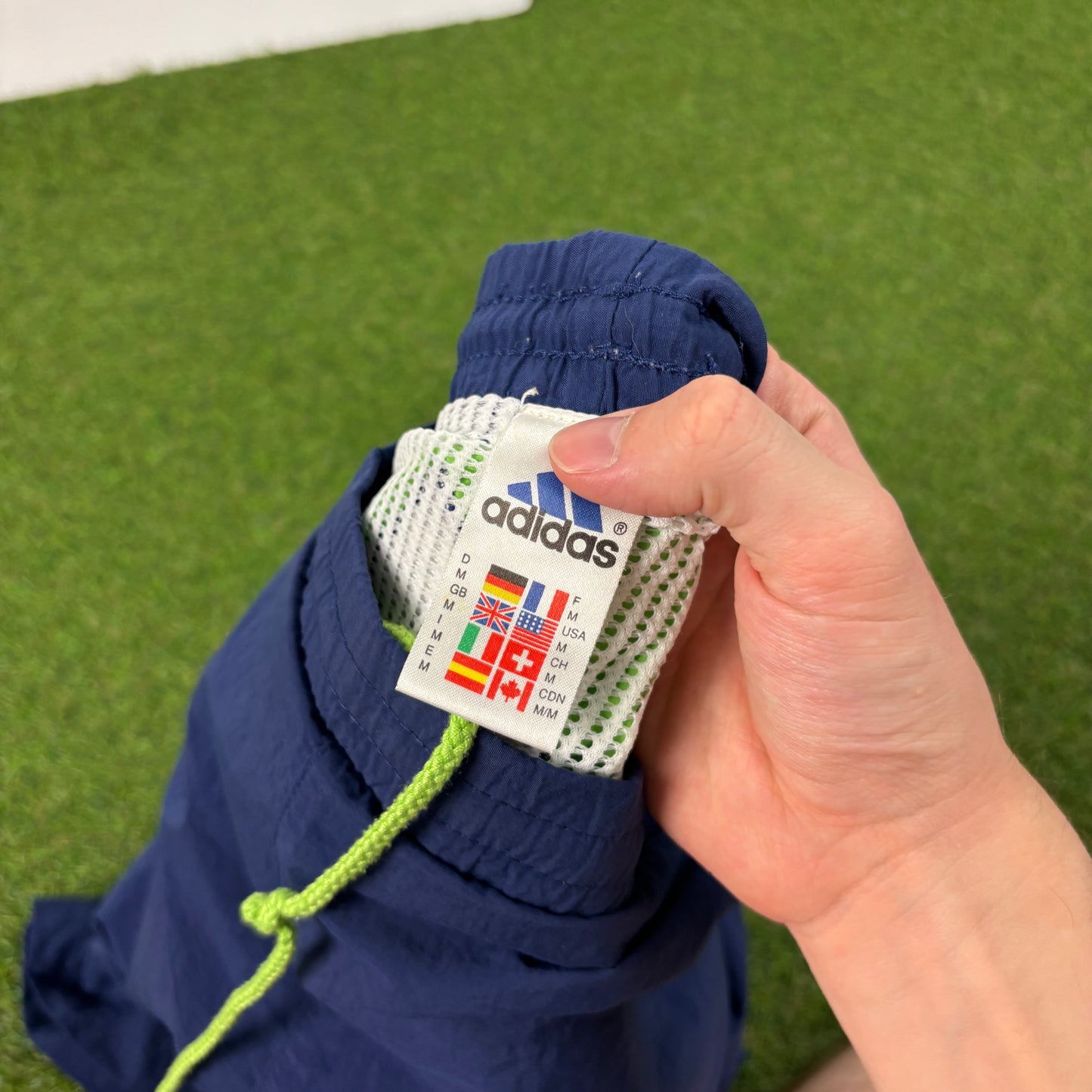 90s Adidas Swim Shorts Blue Medium