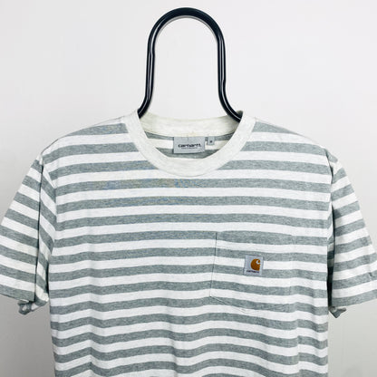 Retro Carhartt Pocket T-Shirt Grey Medium