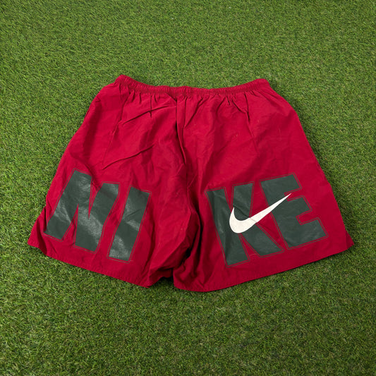 90s Nike Swim Shorts Red Large