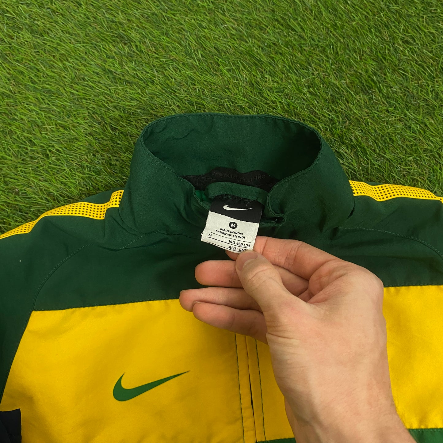 00s Nike Brazil Tracksuit Jacket + Joggers Set Green XS