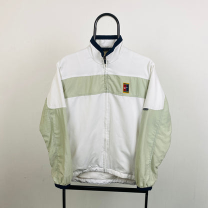 90s Nike Challenge Court Windbreaker Jacket White Small