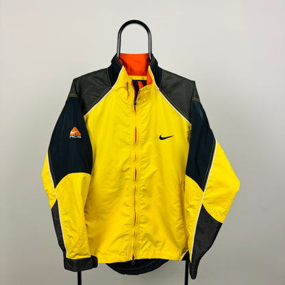 90s Nike ACG Packable Windbreaker Jacket Yellow Medium