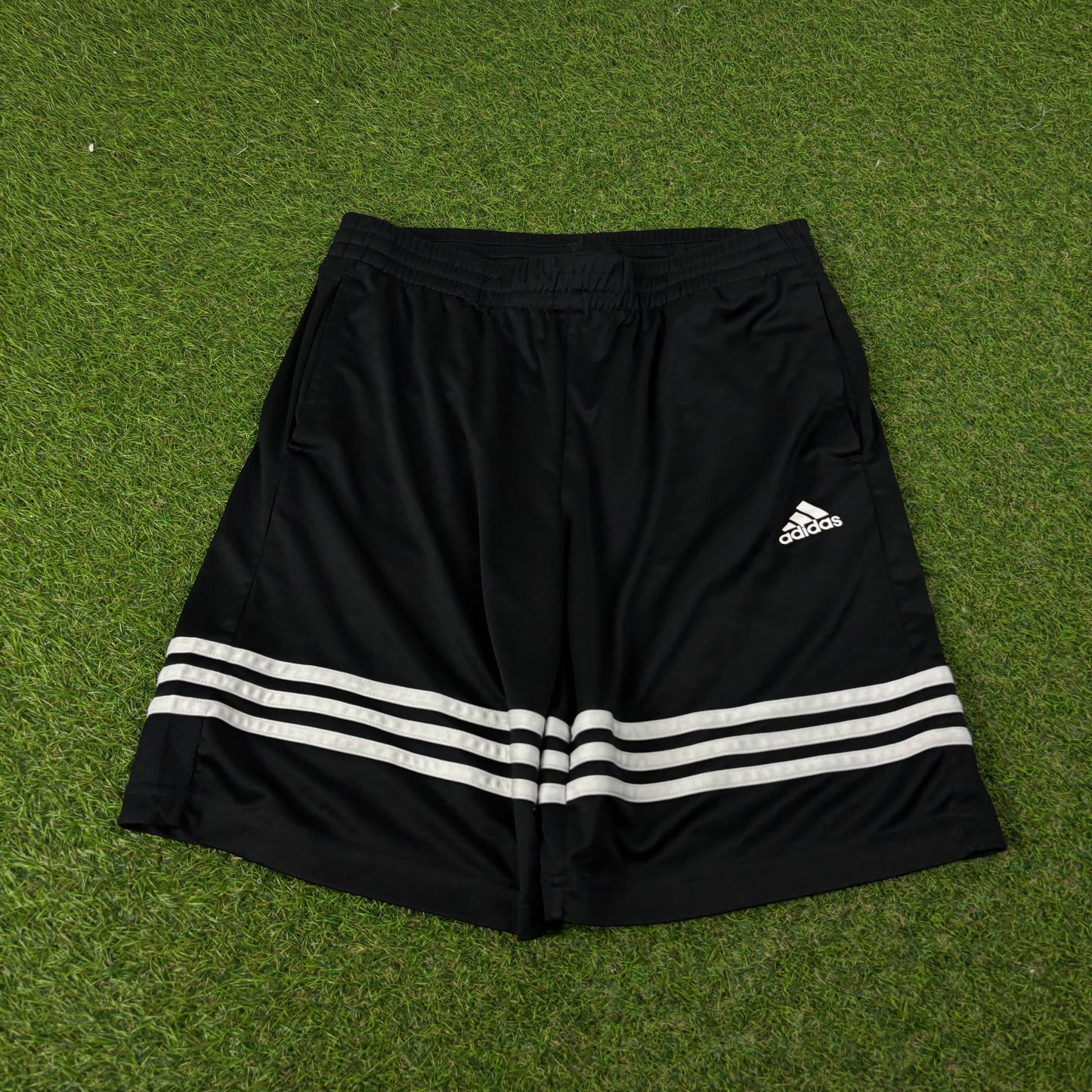 00s Adidas Football Shorts Black Small