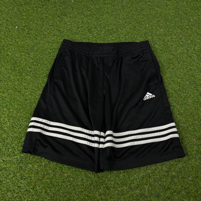 00s Adidas Football Shorts Black Small