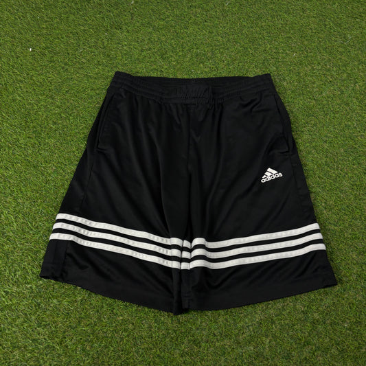 00s Adidas Football Shorts Black Small