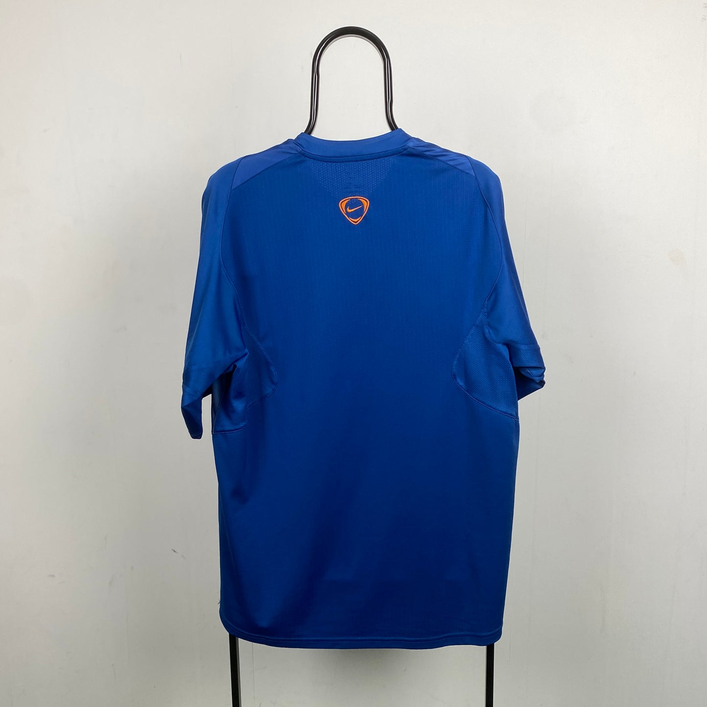 90s Nike Barcelona Football Shirt T-Shirt Blue Large