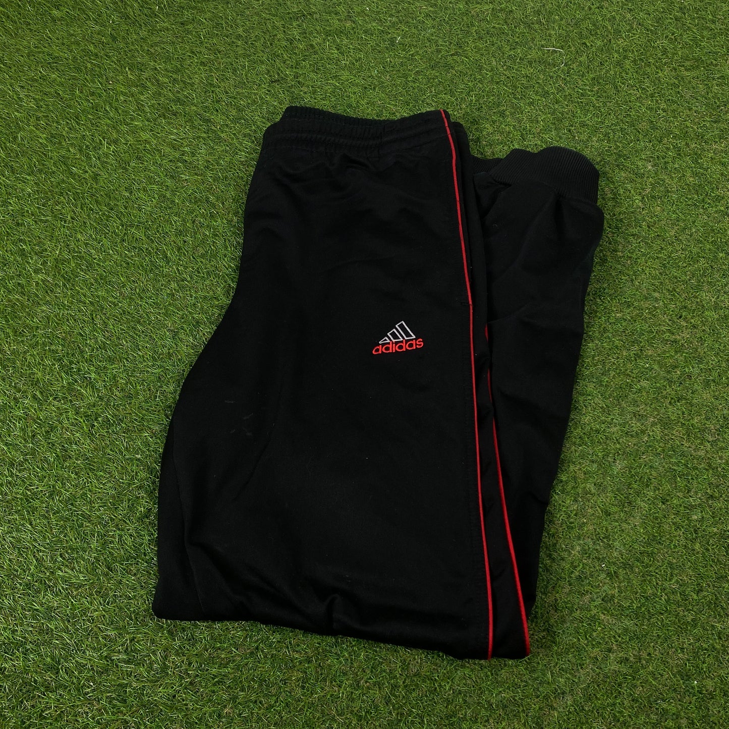 90s Adidas Piping Joggers Black XL