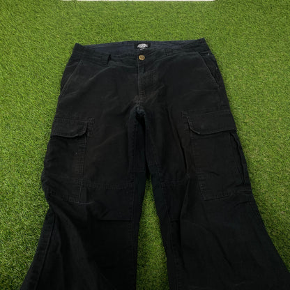 00s Dickies Cargo Trousers Joggers Black Medium
