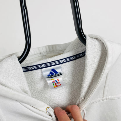 90s Adidas Hoodie White XL