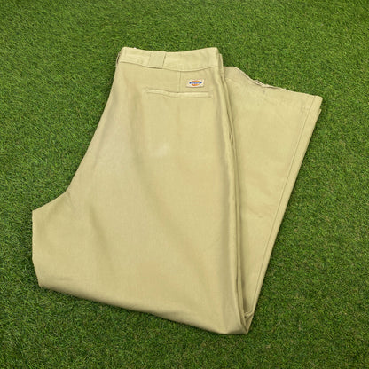 Retro Dickies Cargo Trousers Joggers Brown Medium