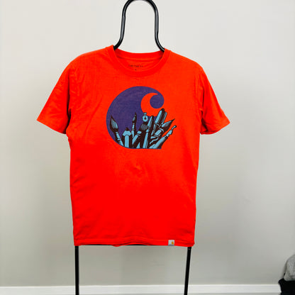 00s Carhartt Paint T-Shirt Red Small