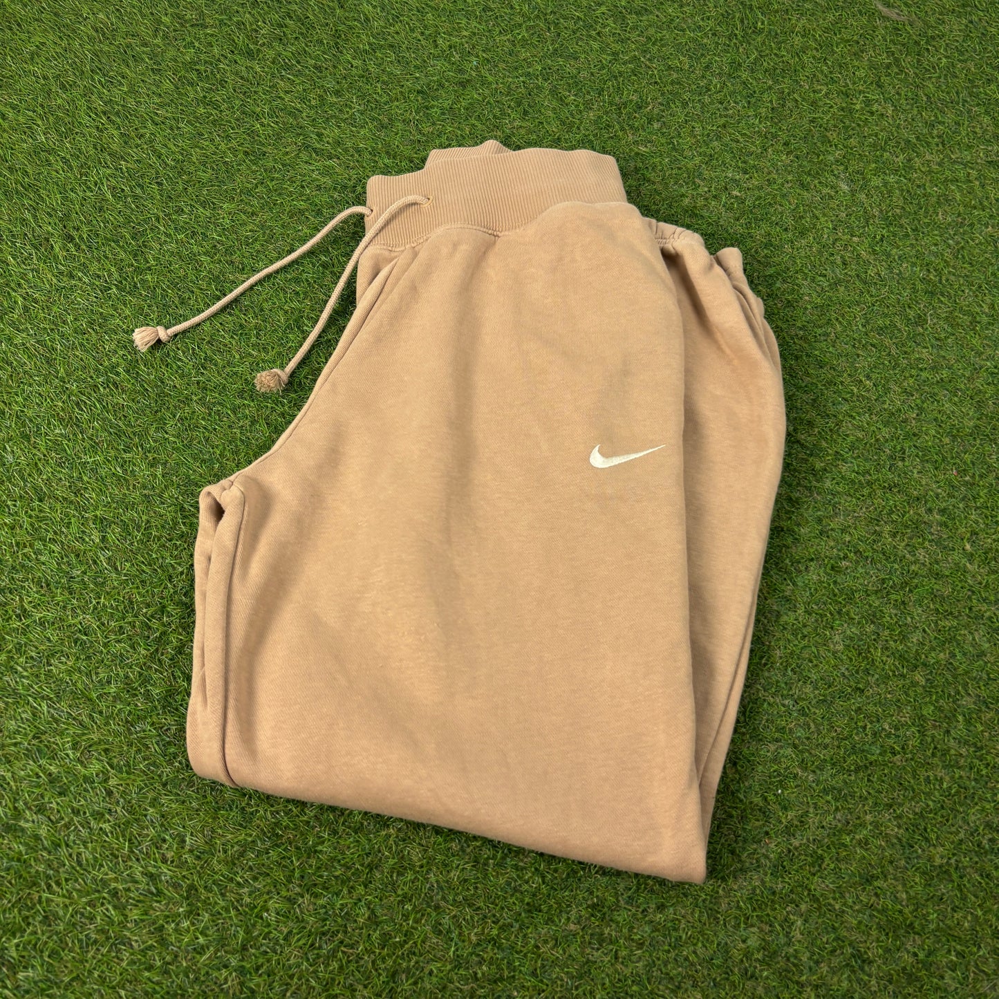 00s Nike Wide Leg Cotton Joggers Brown XS