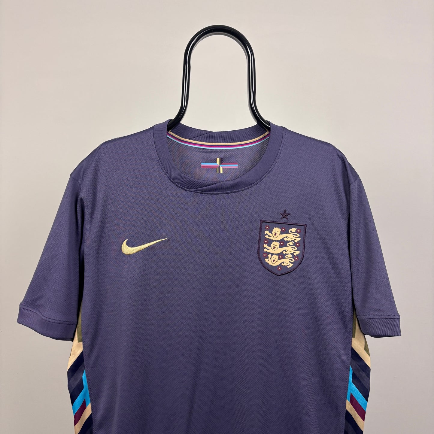 00s Nike England Football Shirt T-Shirt Blue Large