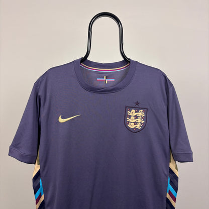 00s Nike England Football Shirt T-Shirt Blue Large
