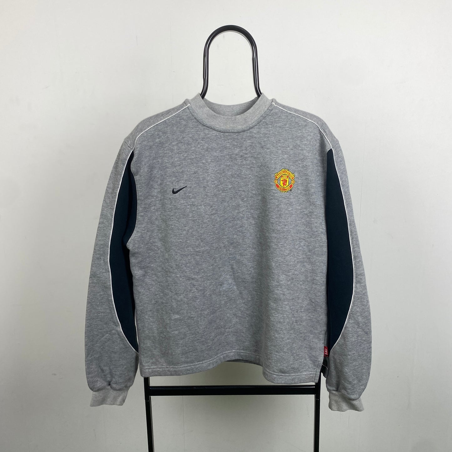 00s Nike Manchester United Football Sweatshirt Grey Small