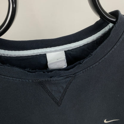 00s Nike Heavyweight Sweatshirt Black Large