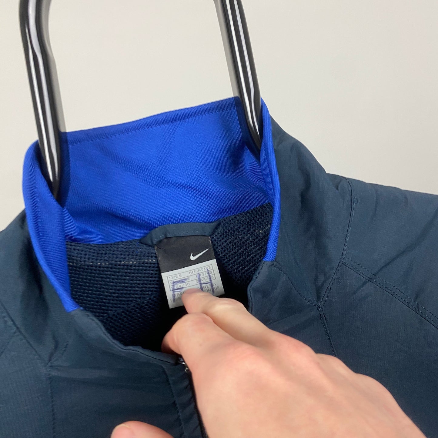 00s Nike France Windbreaker Jacket Blue Small