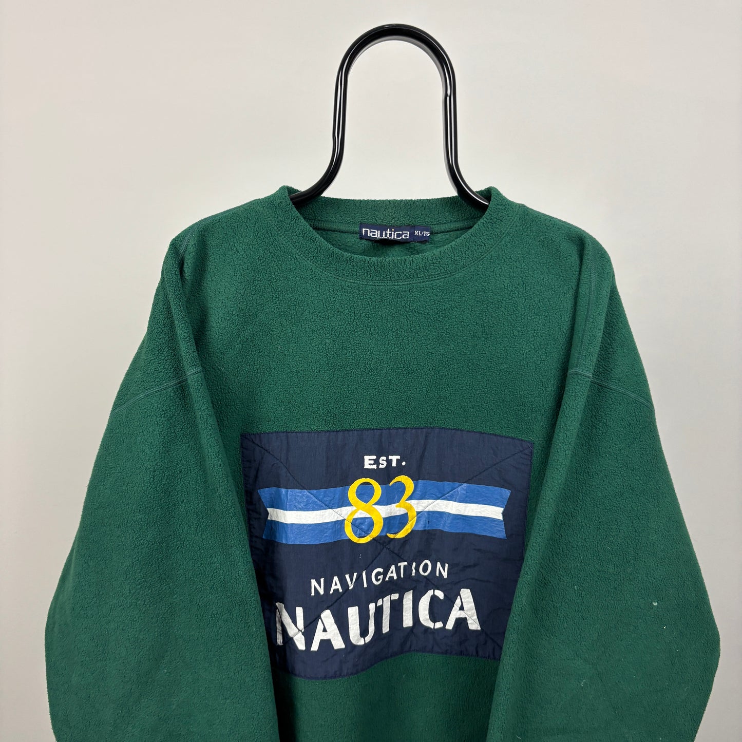 90s Nautica Fleece Sweatshirt Green XL