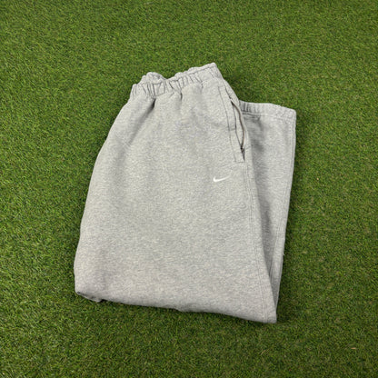 00s Nike Wide Leg Cotton Joggers Grey XL