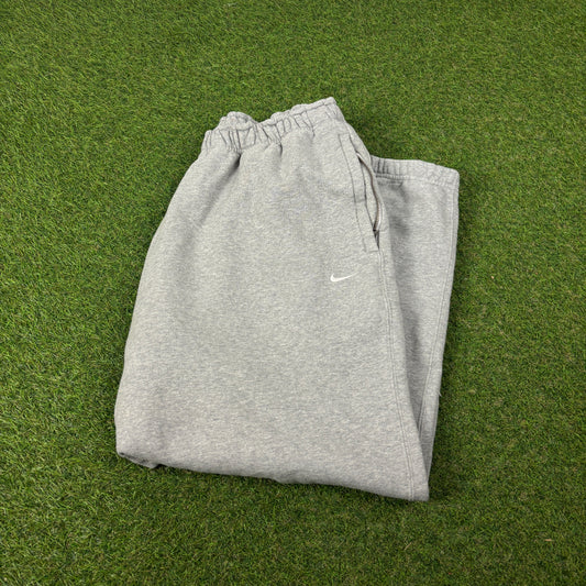 00s Nike Wide Leg Cotton Joggers Grey XL