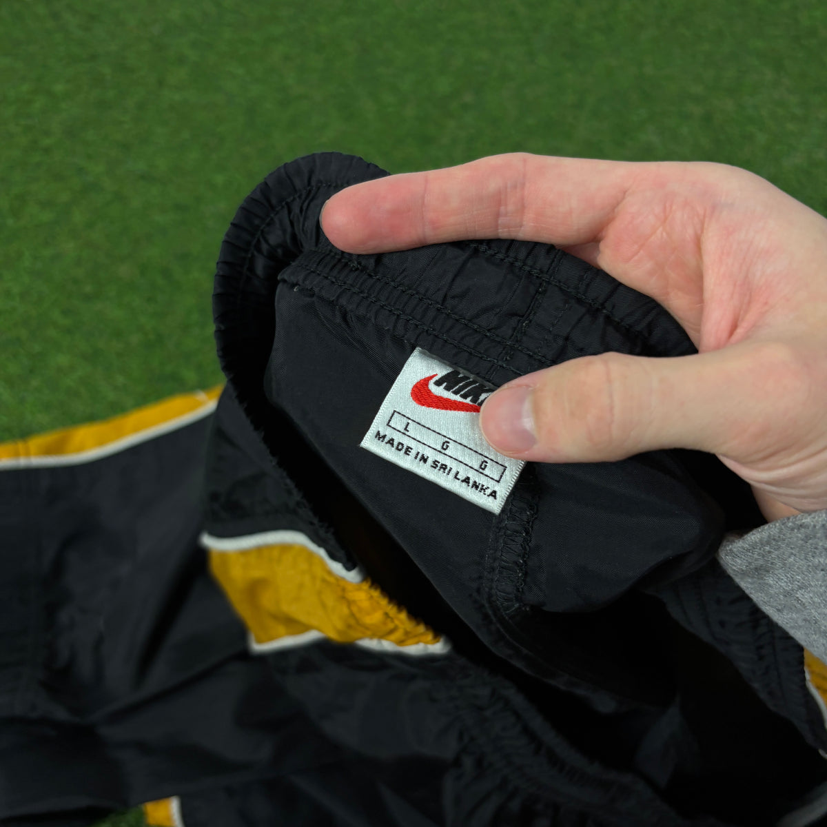 90s Nike Piping Joggers Black Large