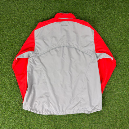 00s Nike Piping Tracksuit Jacket + Joggers Set Red Large