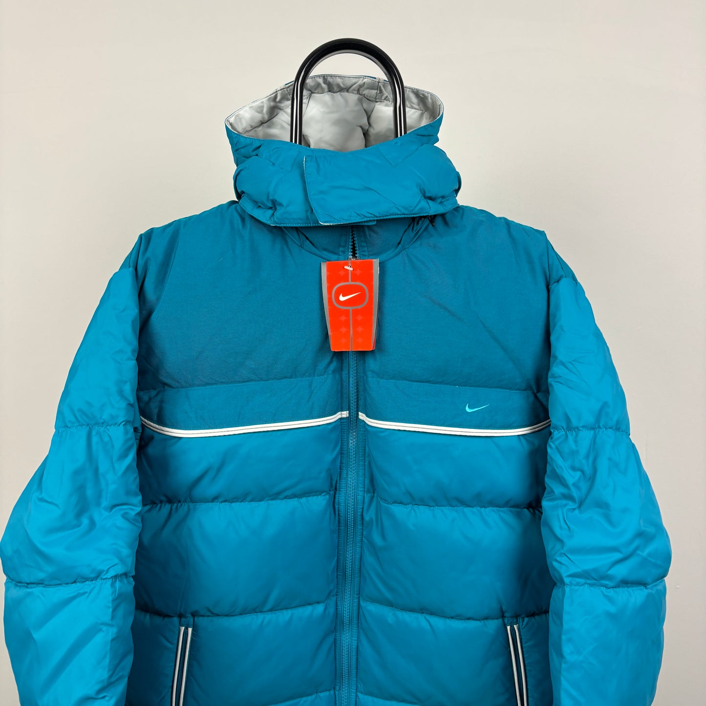 00s Nike Heavyweight Down Puffer Coat Jacket Blue Small