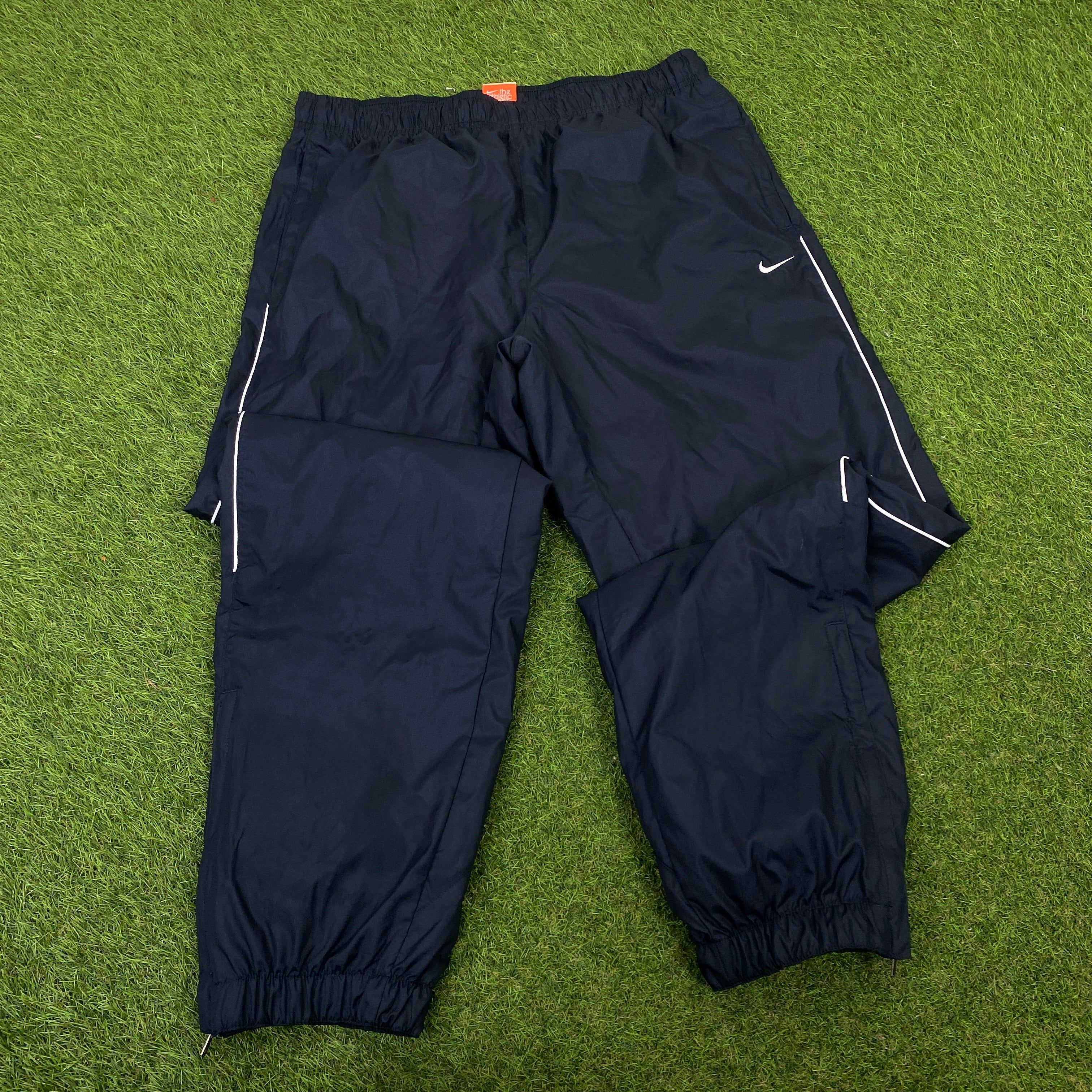 00s Nike Clima-Fit Piping Tracksuit Set Jacket + Joggers Blue XL