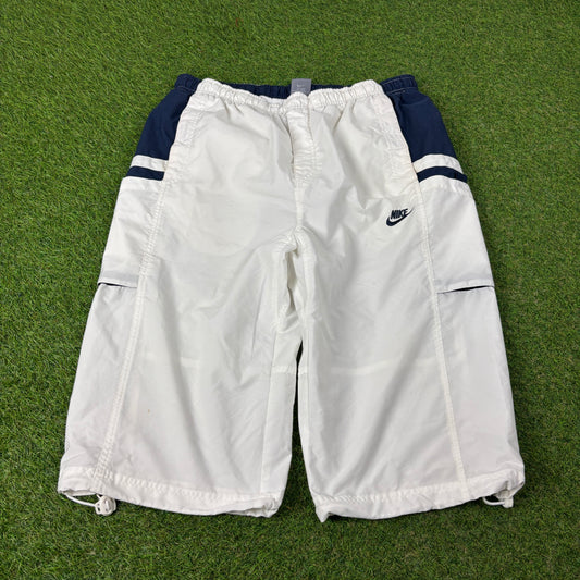 00s Nike Baggy Capri Shorts White XL