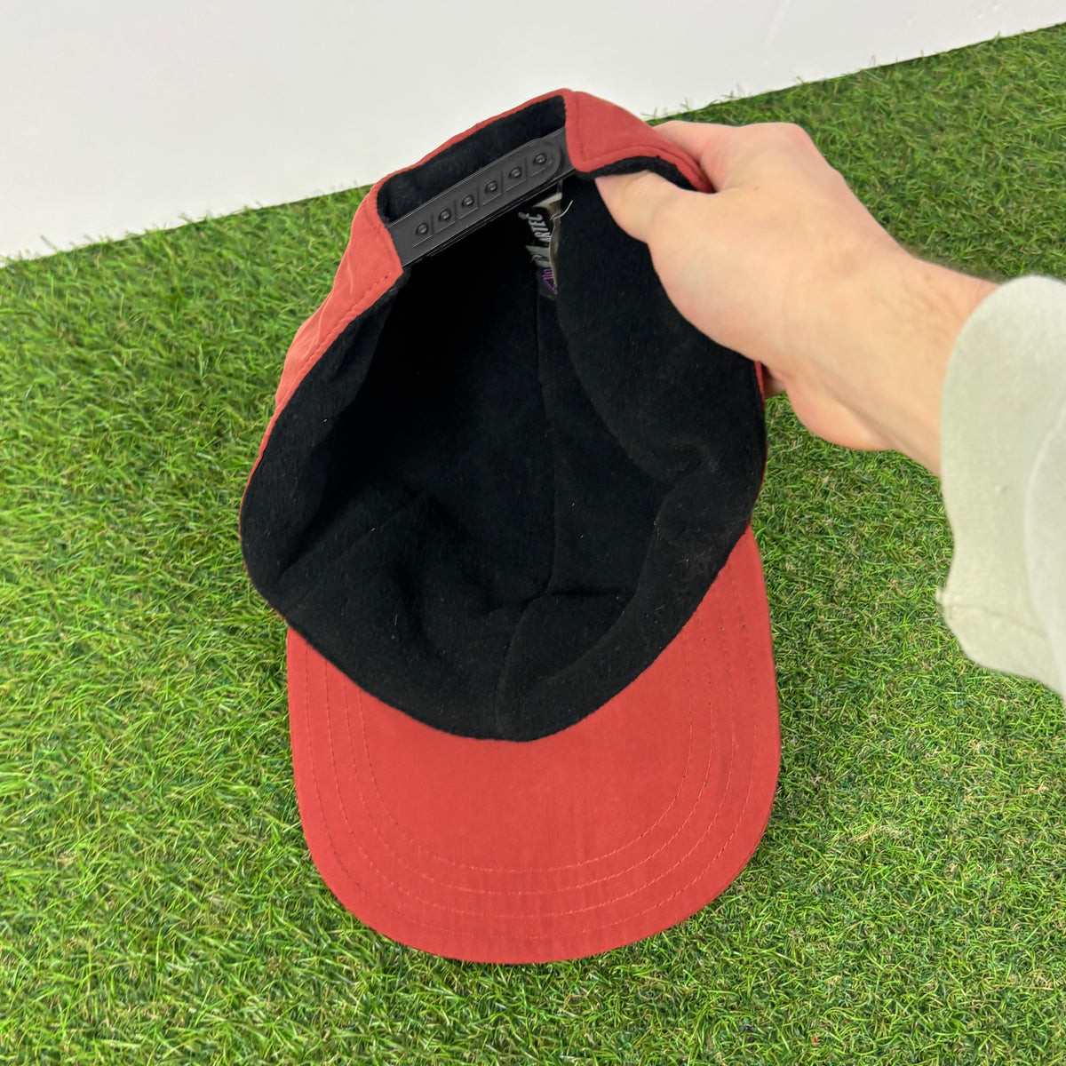 90s Quiksilver Polartec Lined Fleece Hat Red