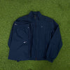 00s Nike Tracksuit Jacket + Joggers Set Blue Large