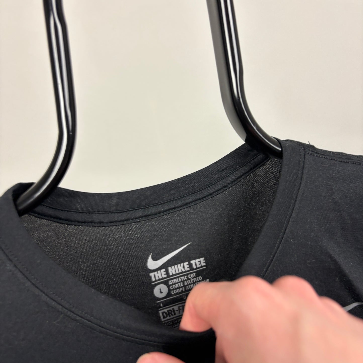 00s Nike Reflective T-Shirt Black Large