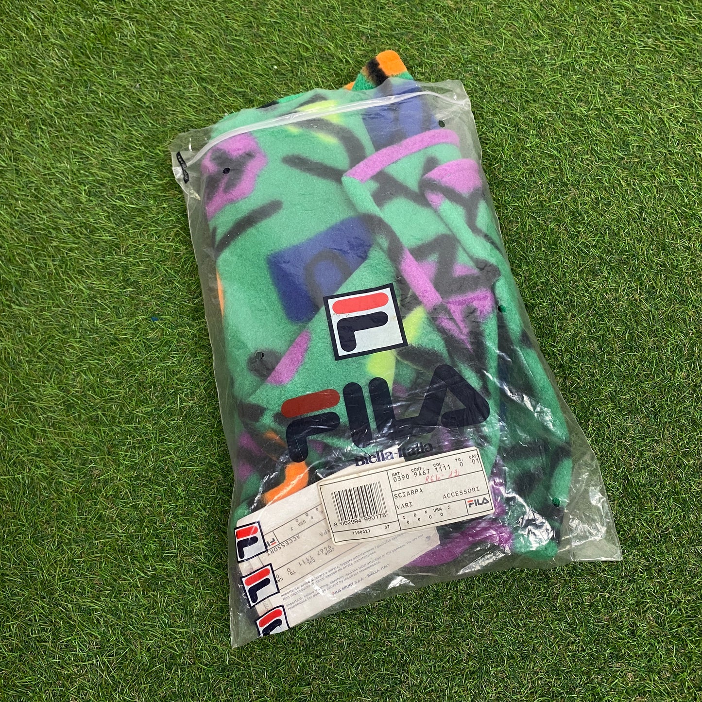 Retro Fila Polartec Fleece Scarf Green