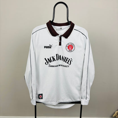 90s Puma St Pauli Football Shirt T-Shirt White Small