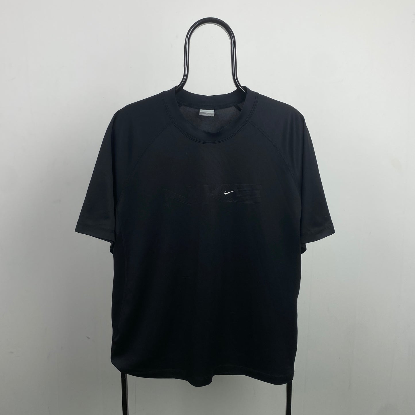 00s Nike Football Shirt T-Shirt Black Large