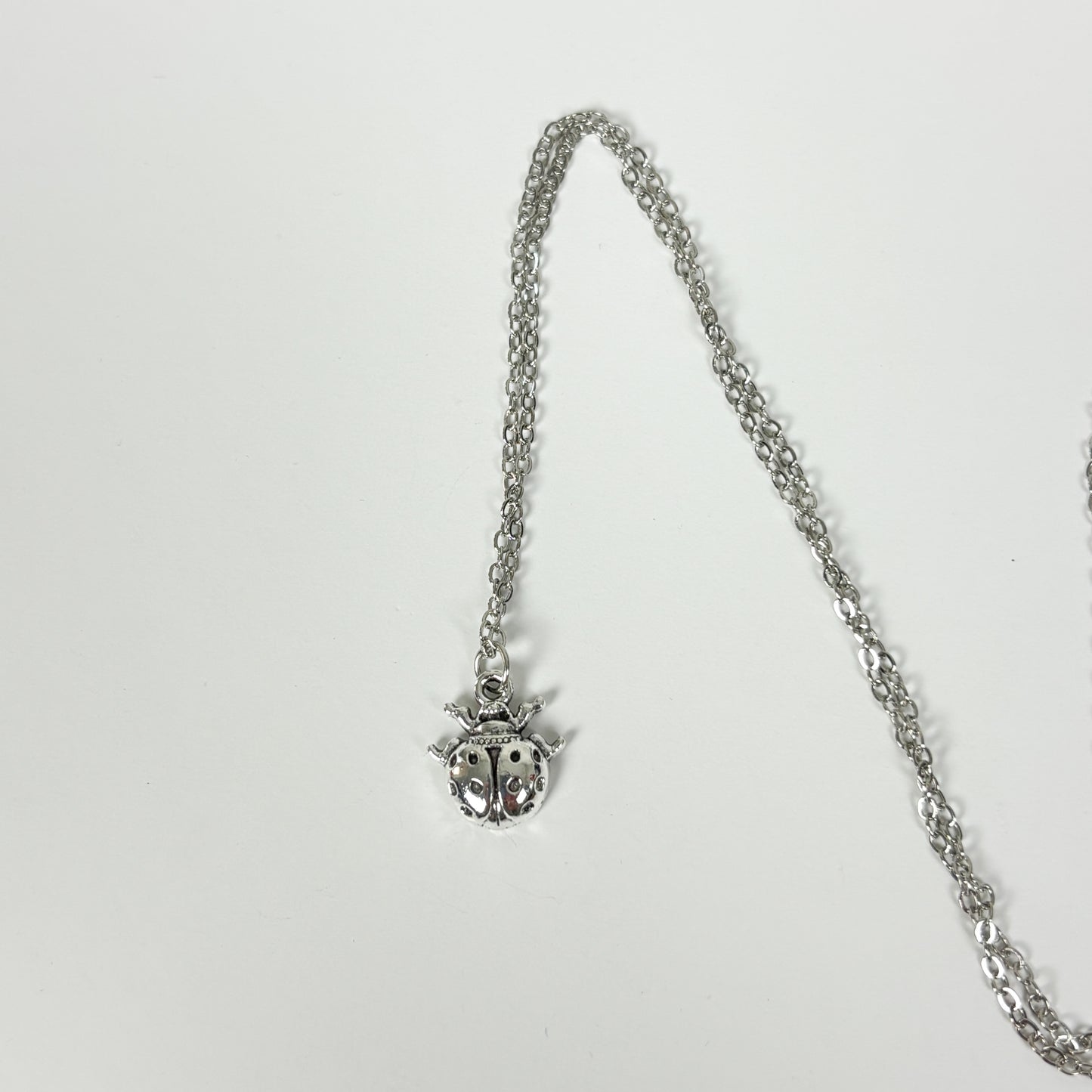 Vintage Ladybird Necklace Silver