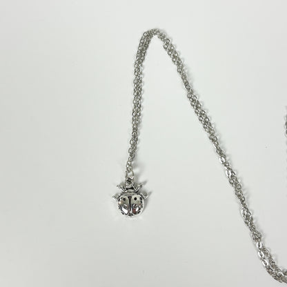 Vintage Ladybird Necklace Silver