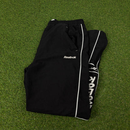 00s Reebok Piping Joggers Black Medium