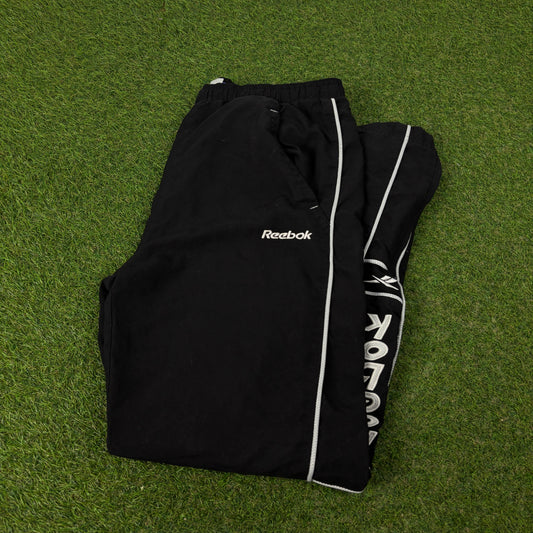 00s Reebok Piping Joggers Black Medium