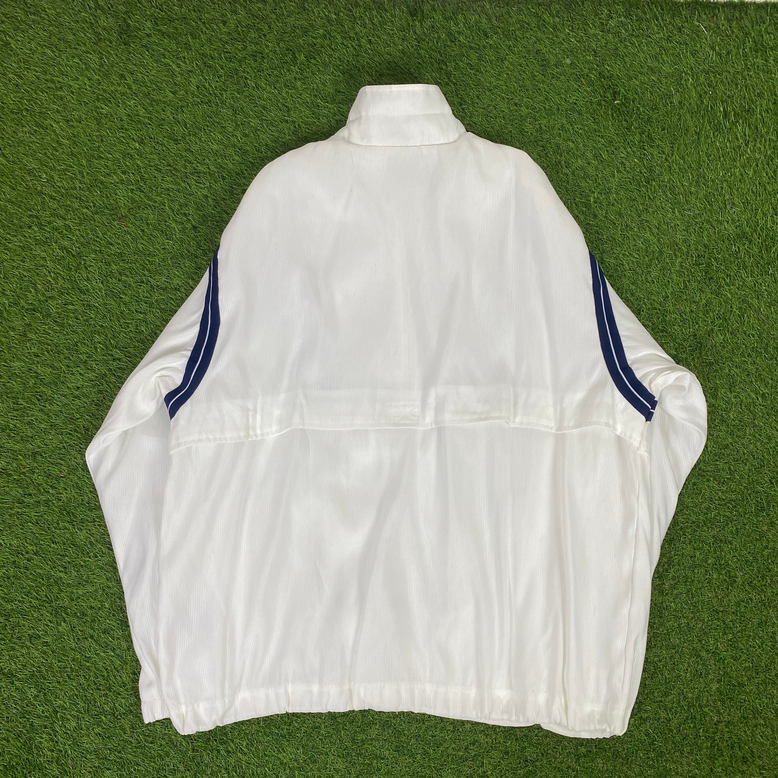 90s Nike Challenge Court Tracksuit Jacket + Joggers Set White Large