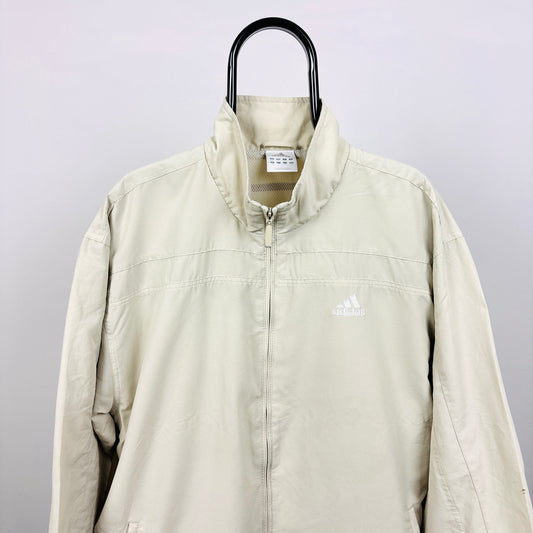 00s Adidas Windbreaker Jacket Brown Large