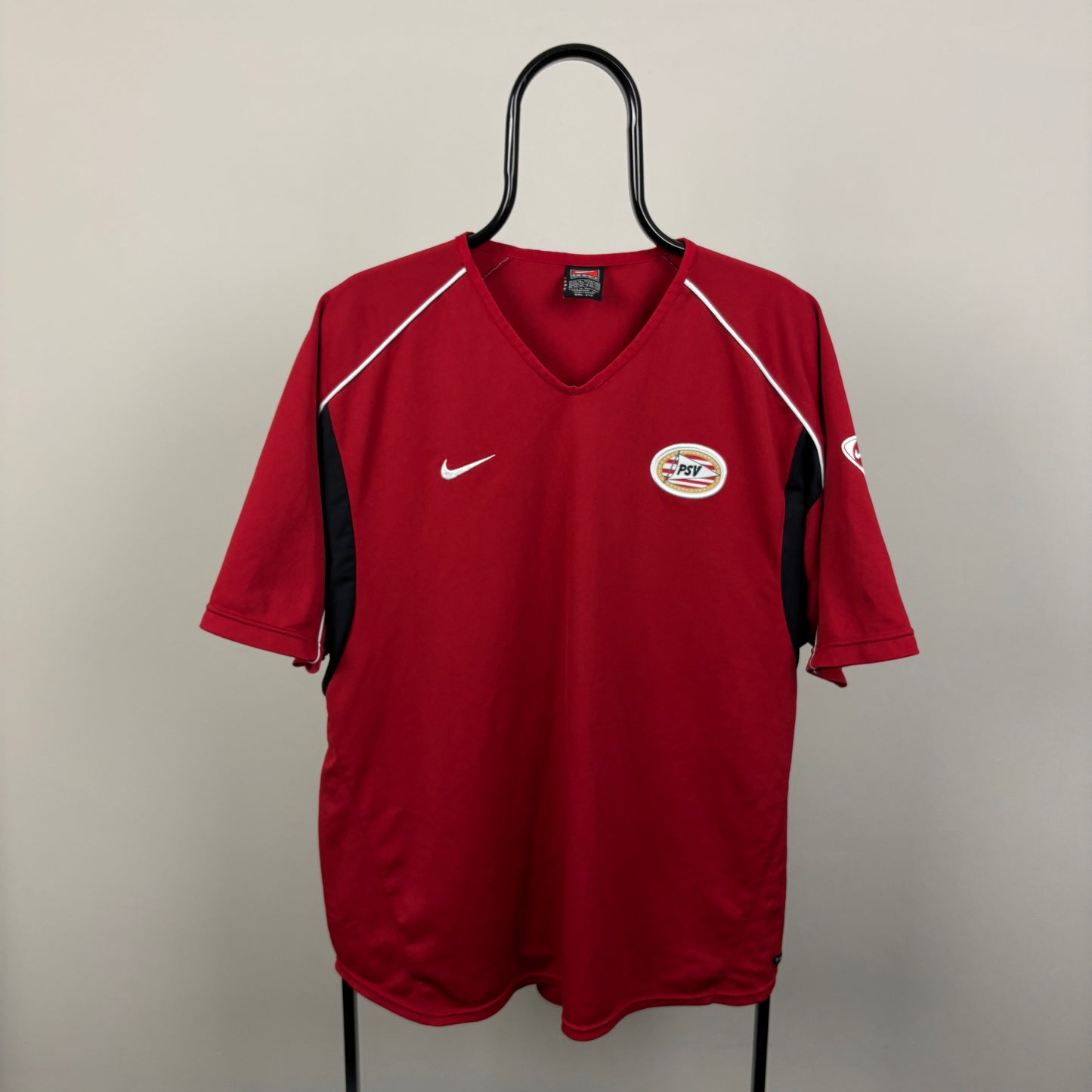 90s Nike PSV Football Shirt T-Shirt Red XL