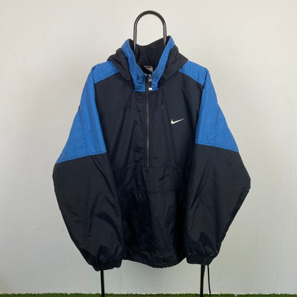 90s Nike Heavyweight Puffer Coat Jacket Black Large