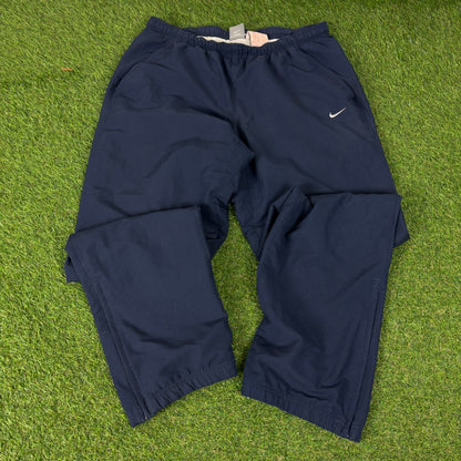 00s Nike Windbreaker Jacket + Joggers Set Blue Small