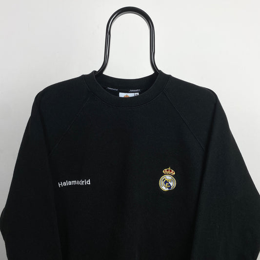 Retro Real Madrid Football Sweatshirt Black XL