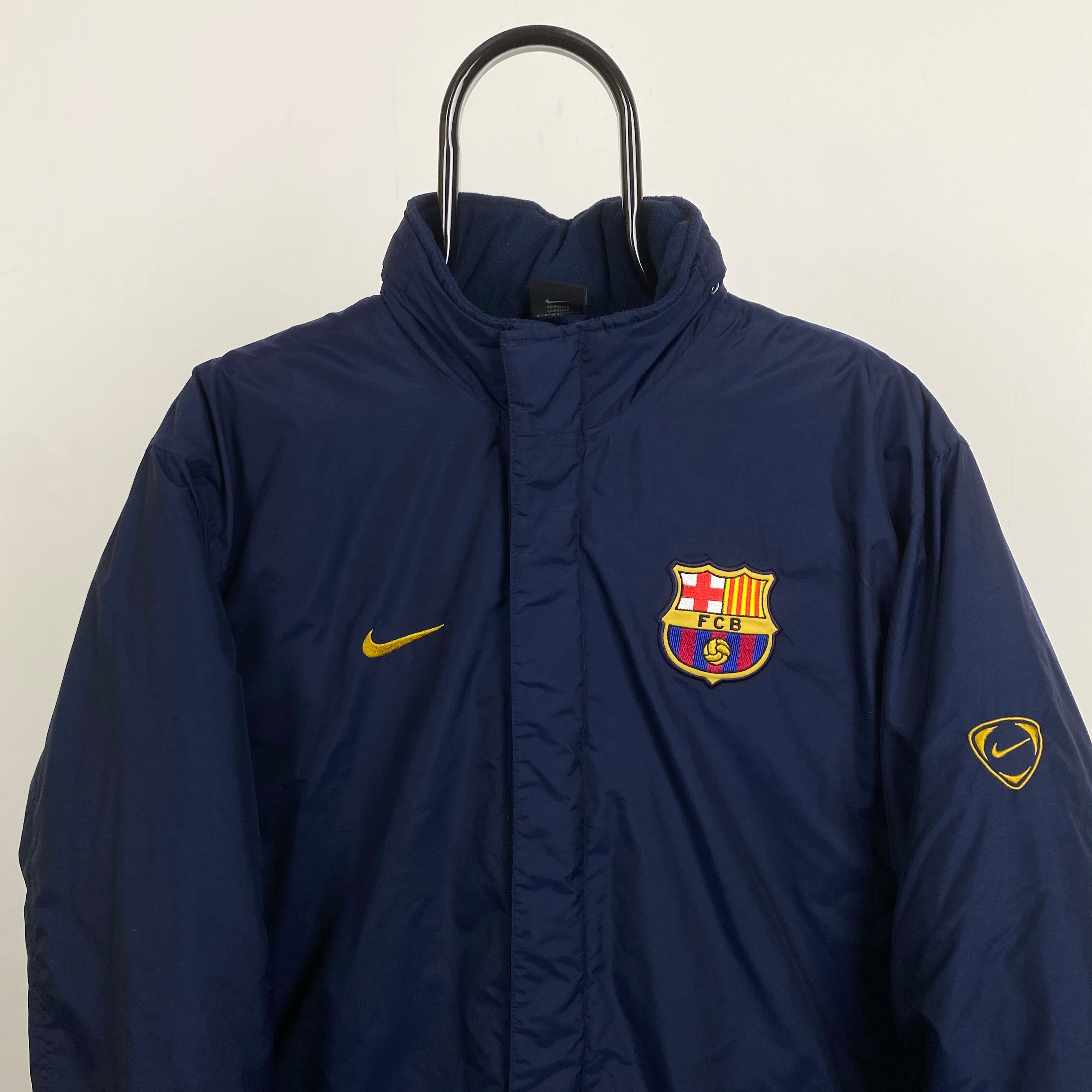 90s Nike Barcelona Puffer Jacket Blue Small Clout Closet