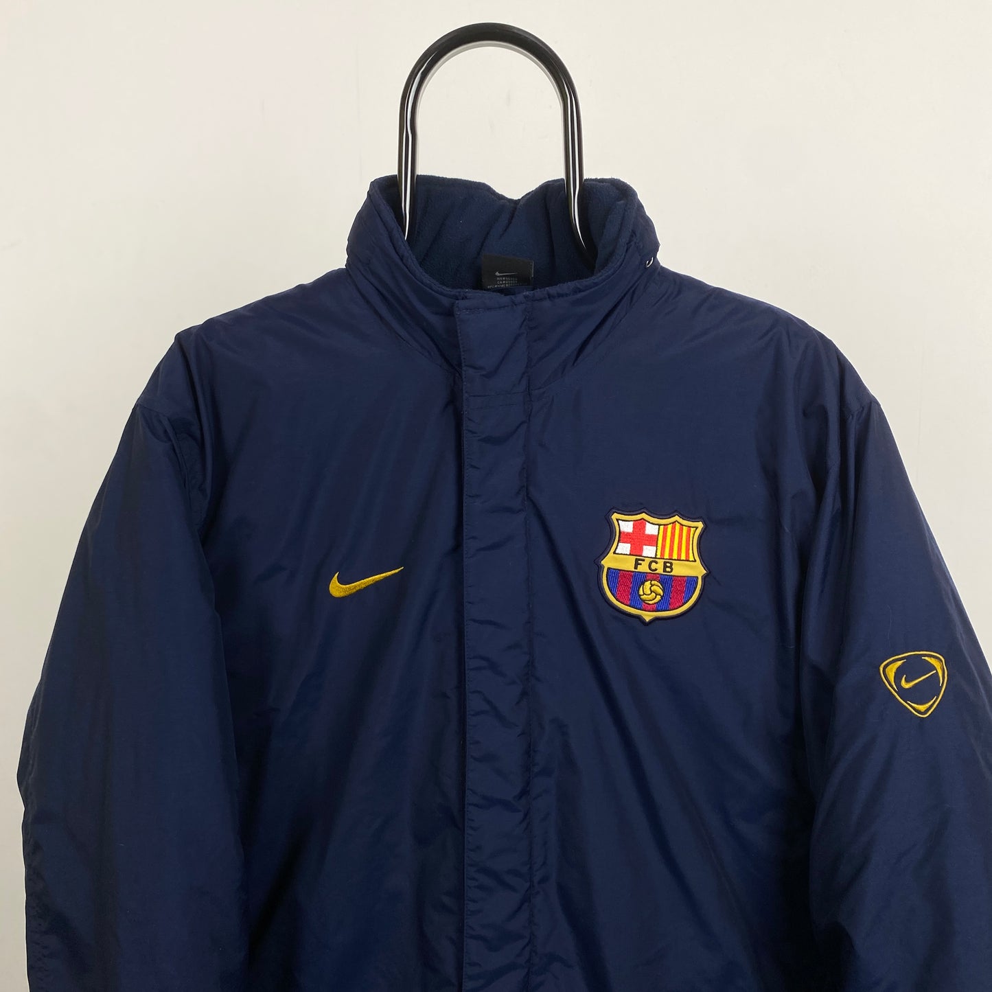 90s Nike Barcelona Puffer Jacket Blue Small