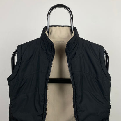 90s Nike Reversible Gilet Jacket Black Brown XS/XXS