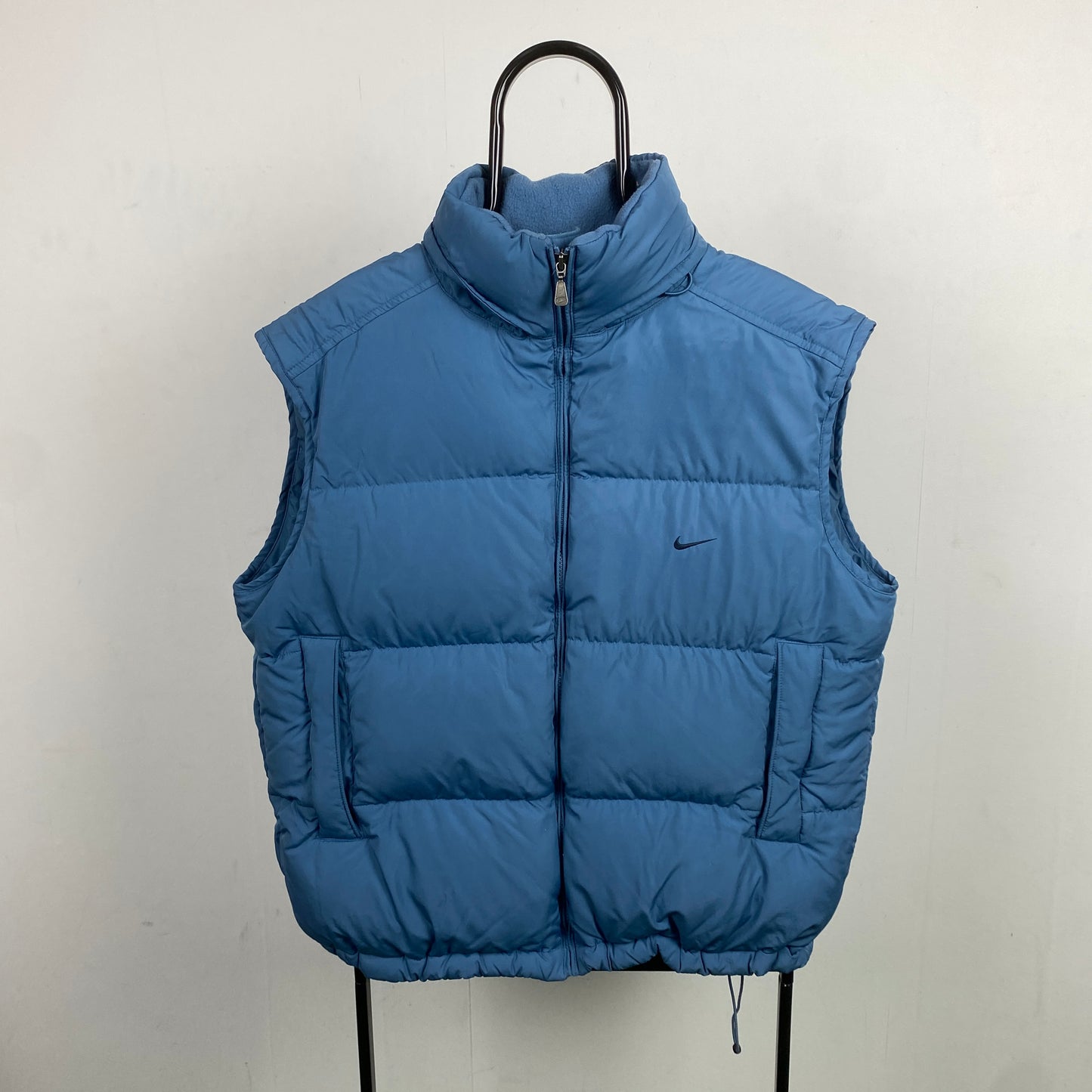 00s Nike Puffer Gilet Jacket Blue Large